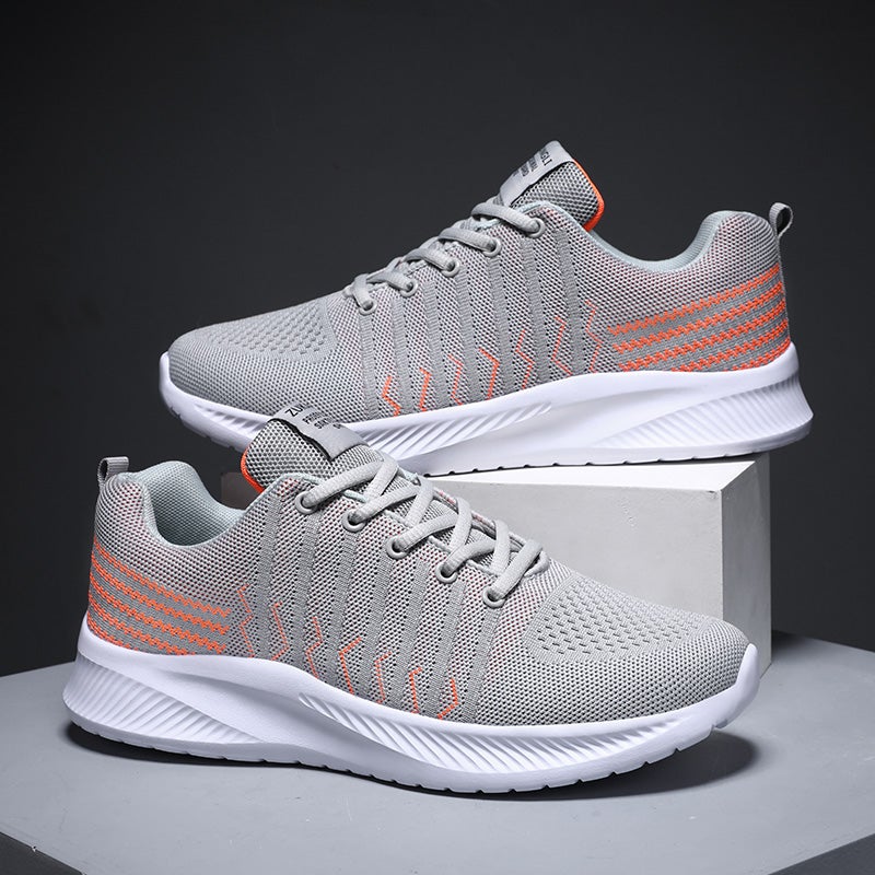 Autumn Men'S Shoes Flying Net Shoes Men'S Mesh Surface Casual Sneaker Running Men'S Net Red Tide Shoes - Image 1