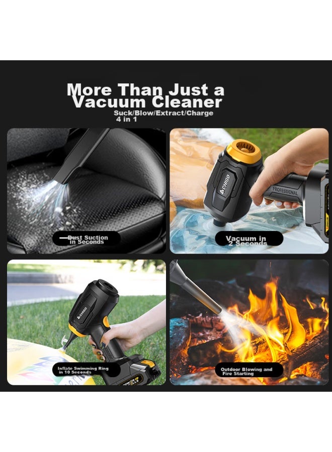 Chigo Wireless Car Vacuum Cleaner With Detachable Lithium Battery Pack, Handheld Car And Home Use, Suction And Blowing Multi-purpose High Suction Power X8-c - Image 3