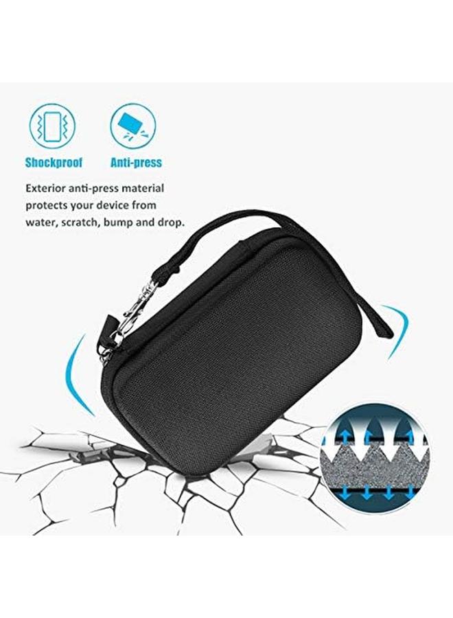 برو كيسيز حقيبة سفر صلبة لجهاز Sandisk Extreme Portable Ssd بسعة 250 جيجابايت و500 جيجابايت و1 تيرابايت و2 تيرابايت Sdssde60 500G G25 حقيبة حمل صلبة مقاومة للصدمات من مادة EVA وحقيبة تخزين باللون الأسود  - Image 4