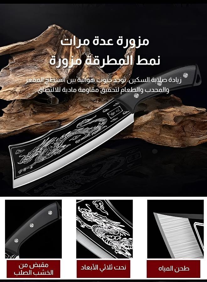 Premium Heavy-Duty Bone Chopping Cleaver Knife, High Carbon Steel Meat Chopper with Protective Sheath for Kitchen - Image 5