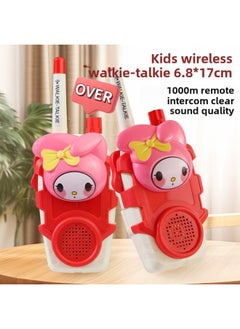 Dogs Gather Trembles With Three-dimensional Face Shell Walkie-talkie Toys Outdoor Parent-child Interaction 1000 Meters Dialogue-Color:A Pair Of Melody Walkie-talkies-Specifications:Bagged  Comes With Ordinary Battery + Lanyard + Screwdriver