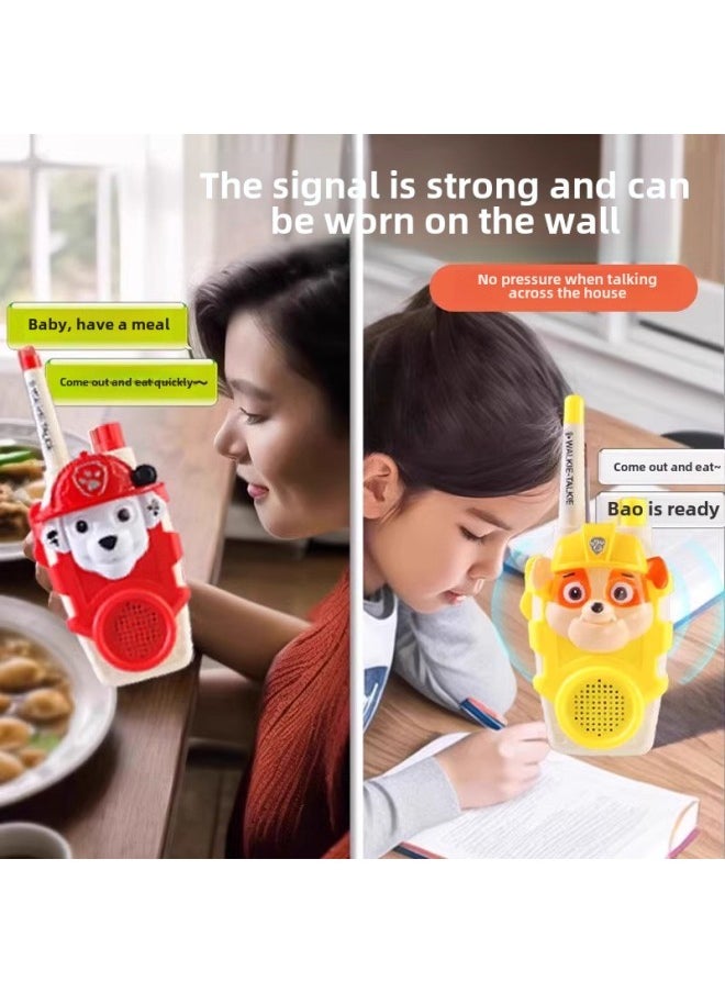 Generic - Dogs Gather Trembles With Three-dimensional Face Shell Walkie-talkie Toys Outdoor Parent-child Interaction 1000 Meters Dialogue-Color:A Pair Of Melody Walkie-talkies-Specifications:Bagged  Comes With Ordinary Battery + Lanyard + Screwdriver - Image 1