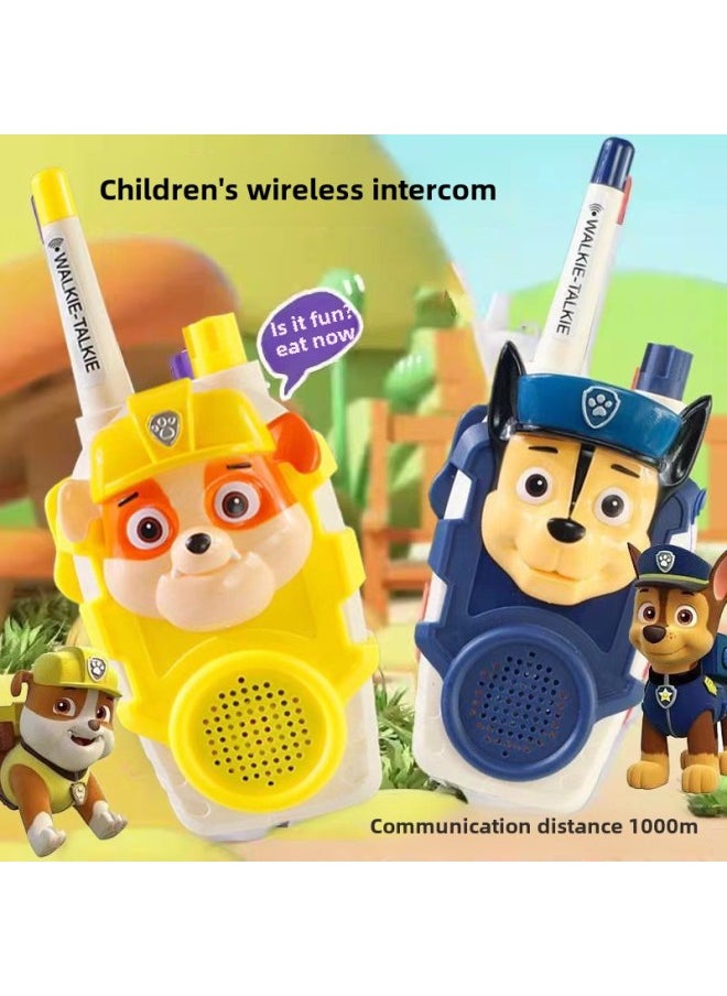 Generic - Dogs Gather Trembles With Three-dimensional Face Shell Walkie-talkie Toys Outdoor Parent-child Interaction 1000 Meters Dialogue-Color:A Pair Of Melody Walkie-talkies-Specifications:Bagged  Comes With Ordinary Battery + Lanyard + Screwdriver - Image 1