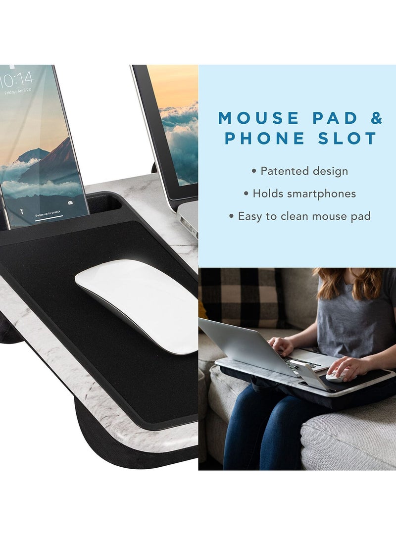 Generic Lap Desk for Home & Office – With Mouse Pad, Device Ledge, and Phone Holder  - Image 3