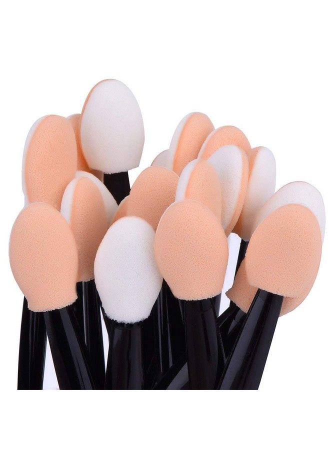 STORE77 مجموعة فرش 12 قطعة فرشاة ظل عيون مزدوجة الجوانب قابلة للاستخدام مرة واحدة، تطبيق إسفنجي بيضاوي للمكياج - Image 4