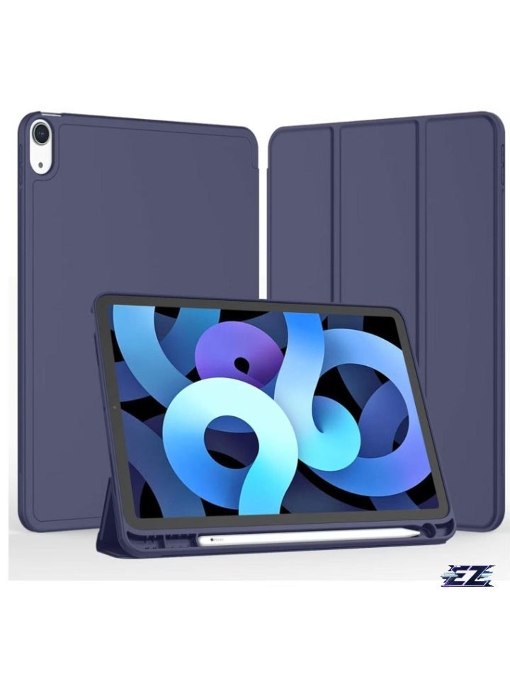 ELTRAZONE iPad Air 11 Inch Case M2 2024 – iPad Air 5th/4th Generation Case 2022/2020 10.9 Inch with Pencil Holder, Trifold Stand, Smart Case – Dark Blue, Premium Protection, Slim & Lightweight Design - Image 1