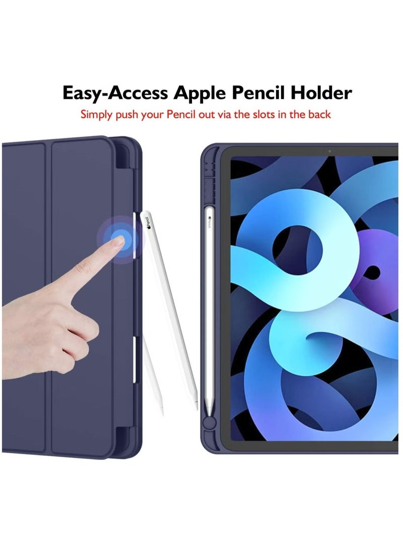 ELTRAZONE iPad Air 11 Inch Case M2 2024 – iPad Air 5th/4th Generation Case 2022/2020 10.9 Inch with Pencil Holder, Trifold Stand, Smart Case – Dark Blue, Premium Protection, Slim & Lightweight Design - Image 4