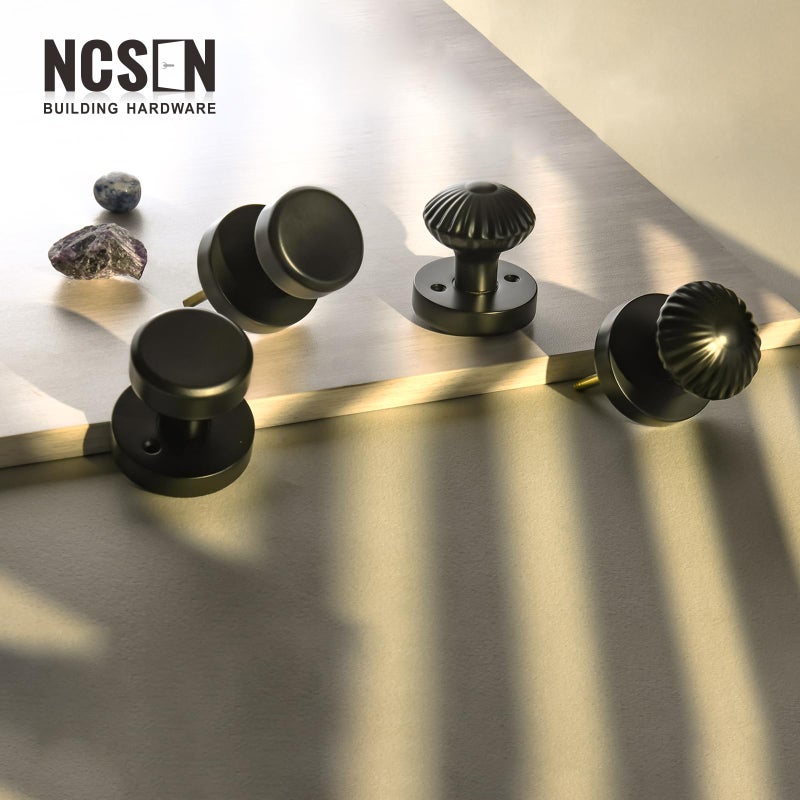 Ncsen Black Interior Door Knob Non Locking  Passage Door Handles For Hall & Closet  Heavy Duty Door Knobs - Image 5