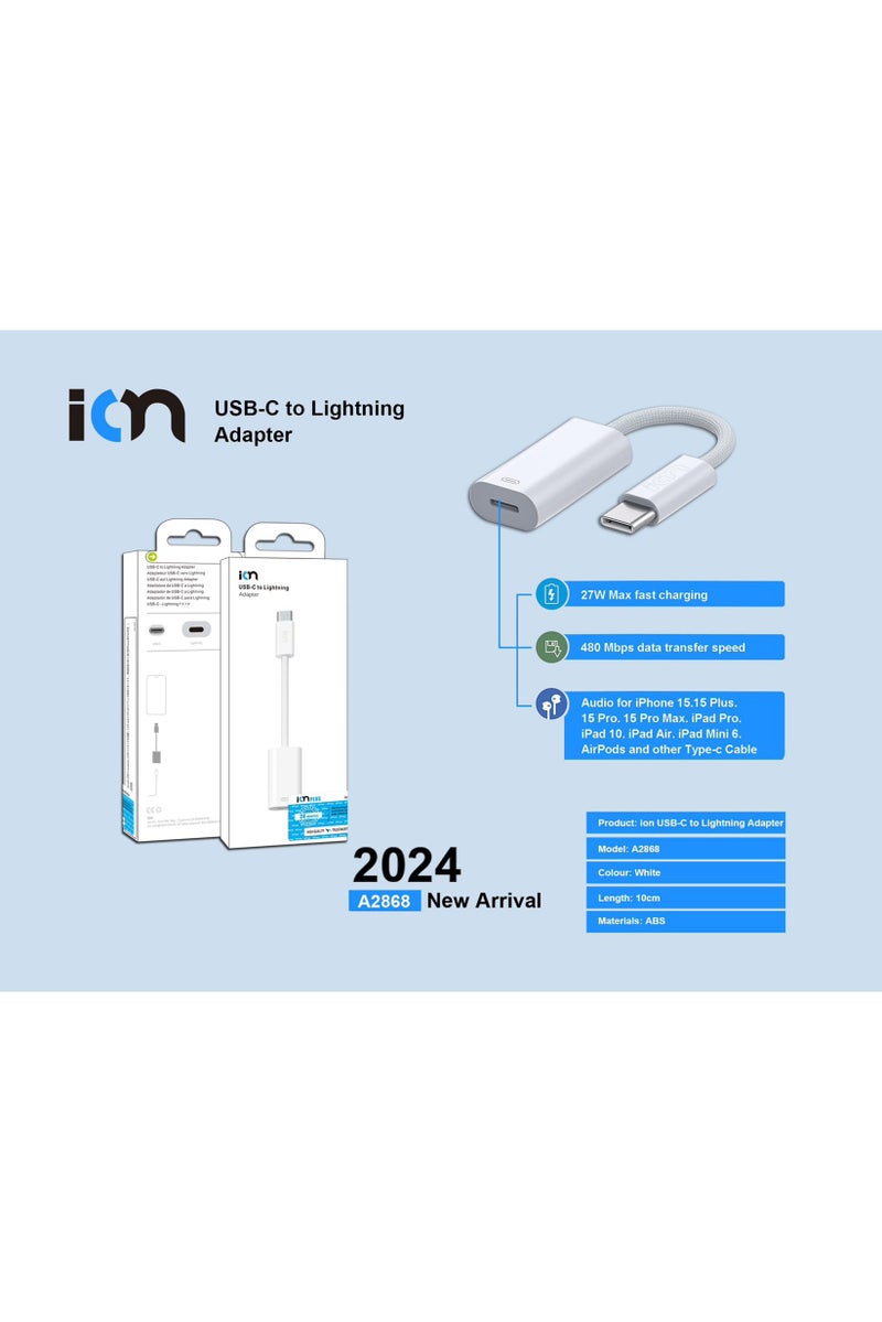 A2868 Type C USB Adapter, White