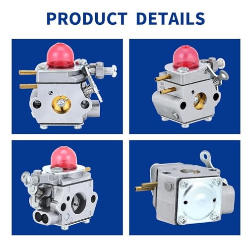 Wellsking TB32EC Carburetor for Troy-Bilt Weed Eater TB80EC YM21CS TB21EC TB22EC TB2040XP TB22 2 Cycle String Trimmer Craftsman 27CC Weed Eater Replacement for WT-973 753-06190 - Image 5