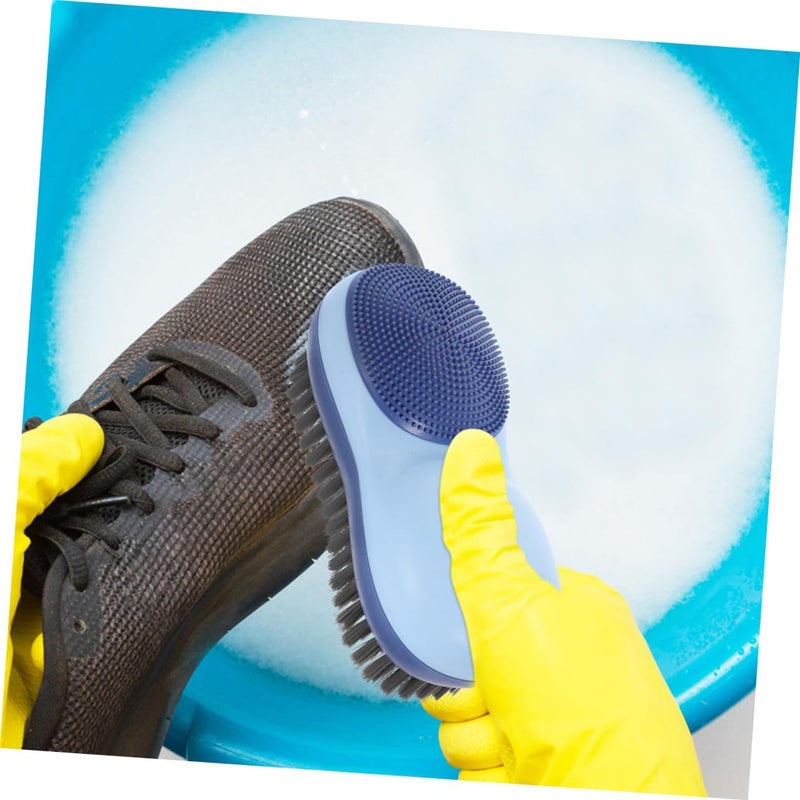 2 Pcs Double Sided Laundry Brush Soft Bristles Clothes Shoe Cleaning Scrub - Image 4