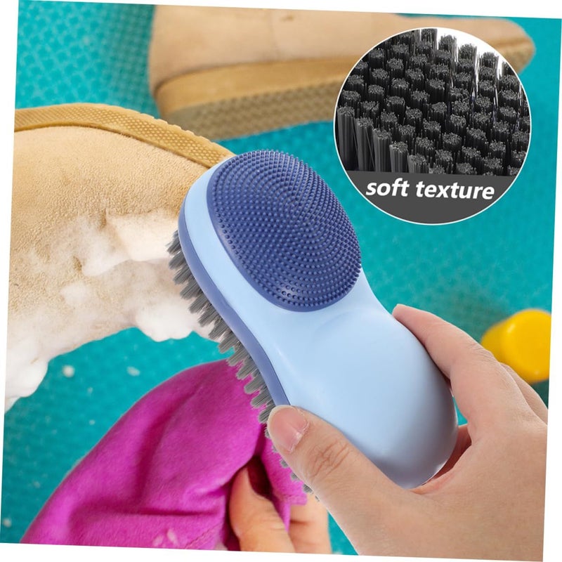 2 Pcs Double Sided Laundry Brush Soft Bristles Clothes Shoe Cleaning Scrub - Image 3