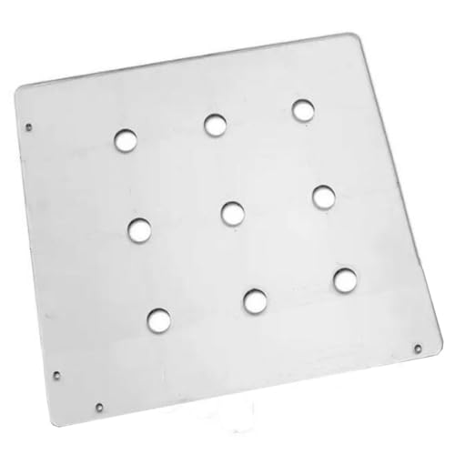 Colini 16 * 12''Transparent Acrylic Dog Hole Router Template Jig for Woodworking - 1/4'' Thick Precision Dog Hole Drilling Guide Board Template for Holding Bench Dogs, Cookies, Holdfasts - Image 1