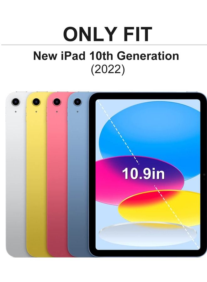 Captaintech Case for iPad 10th Generation 10.9 Inch 2022 Shockproof Cover with Clear Transparent Back Shell with Pencil Holder, Auto Sleep/Wake Cover - Image 2