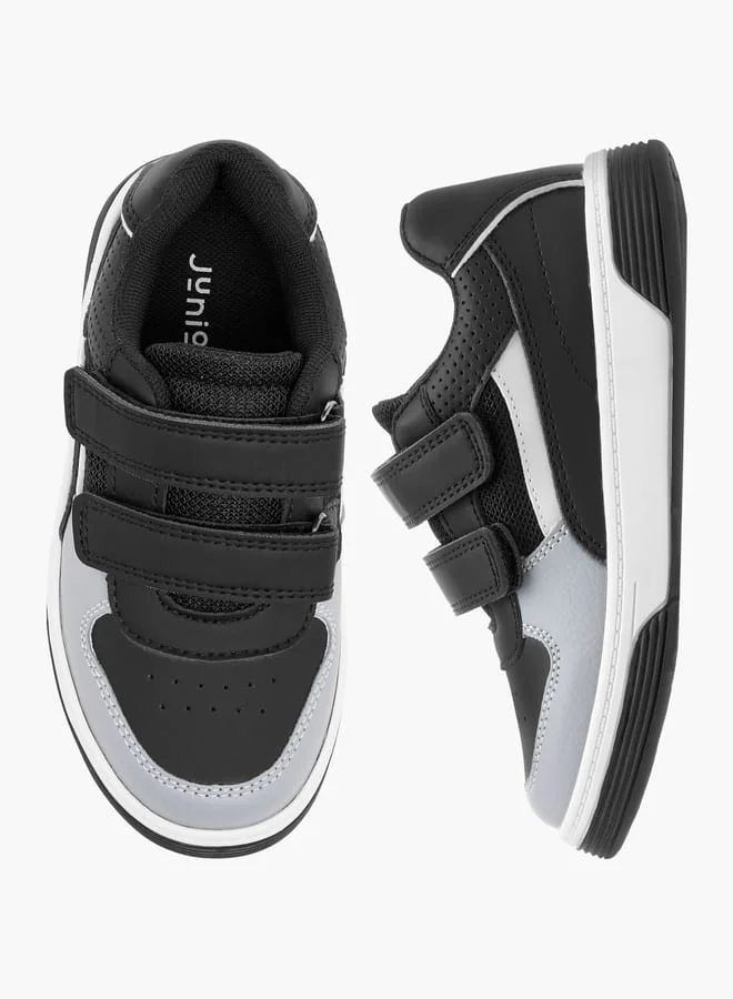 JUNIORS Boys Panelled Sneakers With Hook And Loop Closure