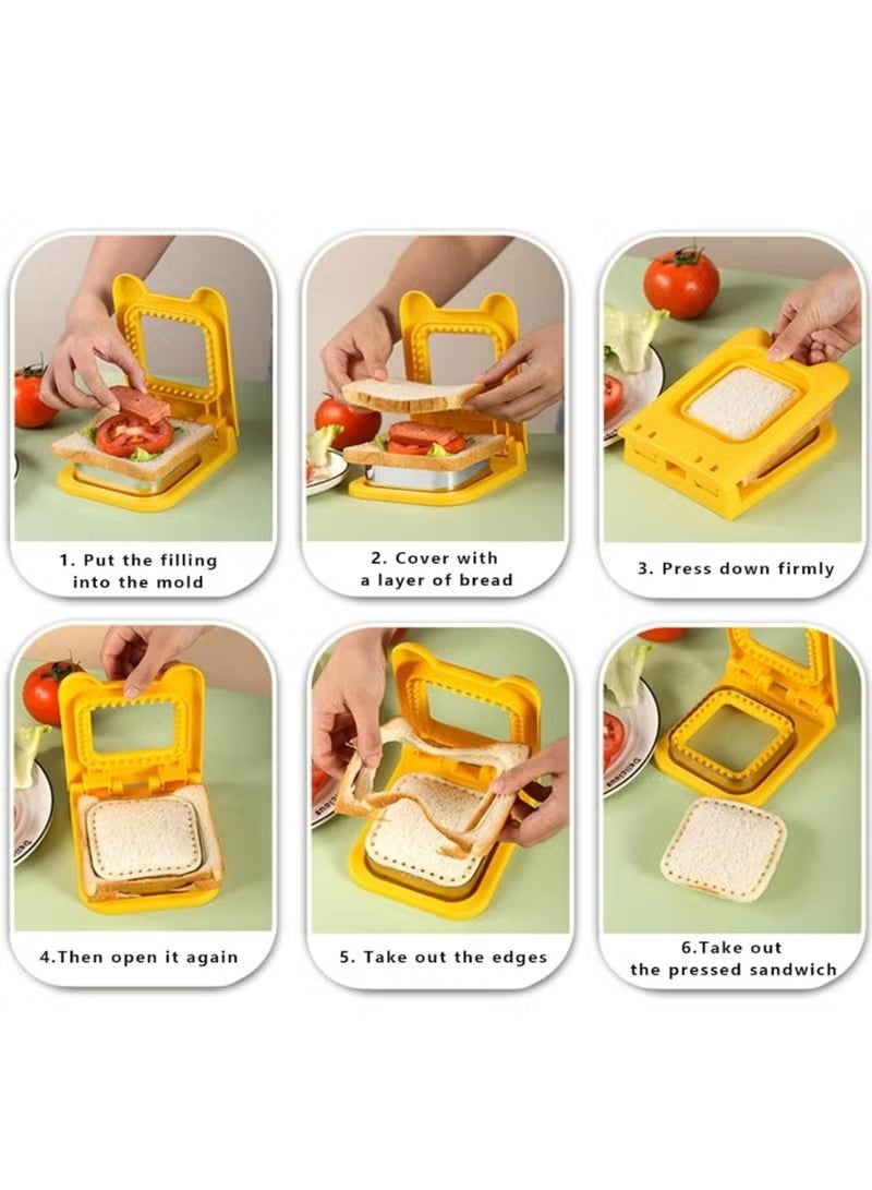 KIIUMI Uncrustable Sandwich Maker Cutters for Kids Lunch,Mini Cookie Cutter and Sealer - Image 3