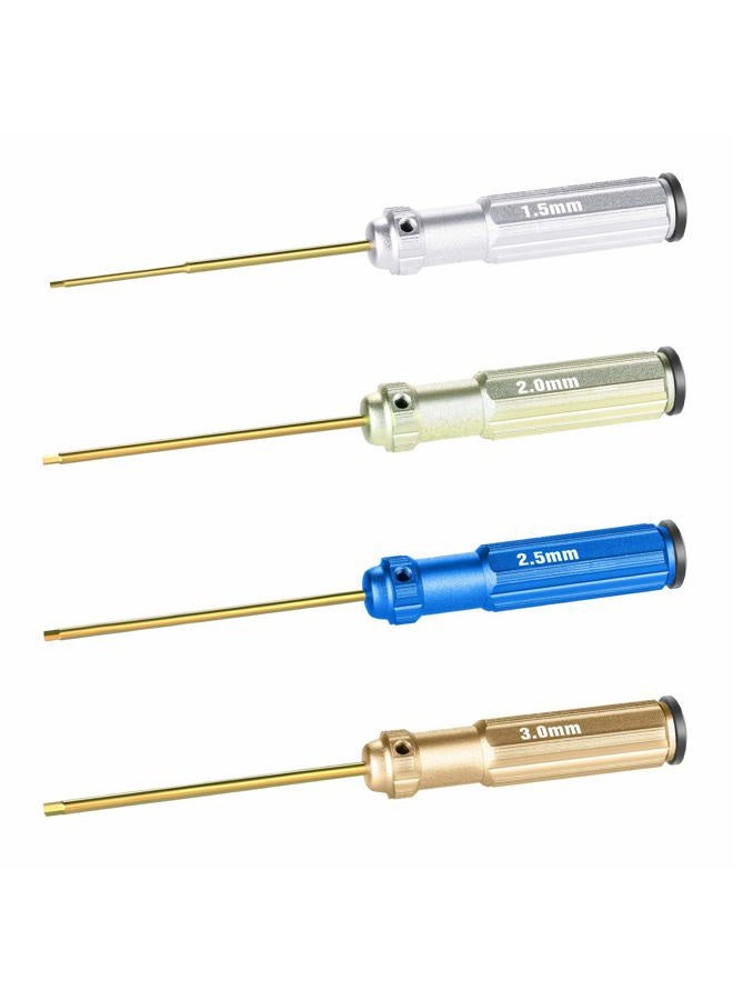 Neewer - Set of 4 hexagonal screwdrivers made of Titanium nitride with coloured handles.Compatible with 1.5, 2, 2.5 and 3mm screws - Image 1