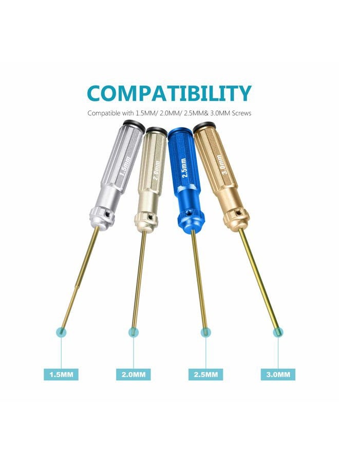 Neewer - Set of 4 hexagonal screwdrivers made of Titanium nitride with coloured handles.Compatible with 1.5, 2, 2.5 and 3mm screws - Image 5