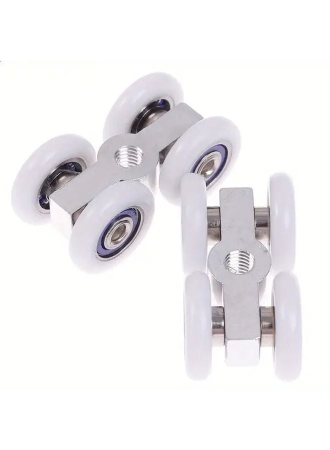 2 PCS Hot Sliding Door Rollers 4 Wheels Hanging Home Door Hardware Accessories - Image 2