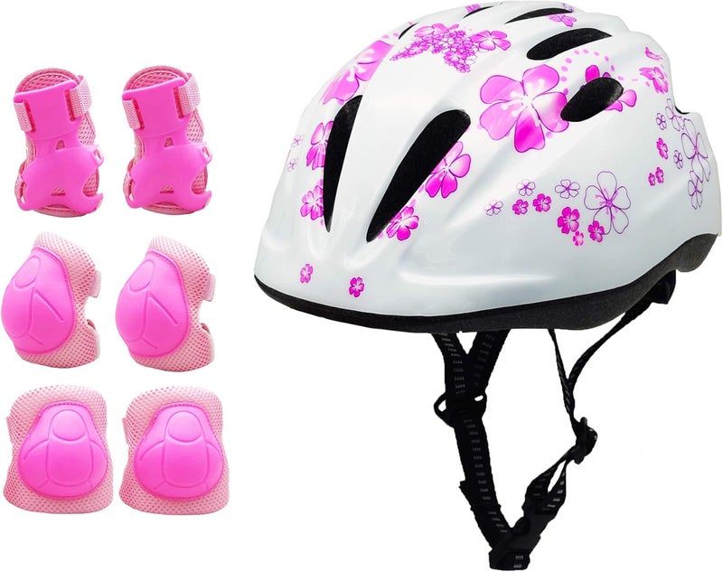 BeBeFun Girl Helmet for Bike,Kids Bike Pink Helmet for Girls Approximately Ages 3-10 Years Adjuastable and Multi-Sport, from Toddler to Kids CPSC Certicated - Image 1