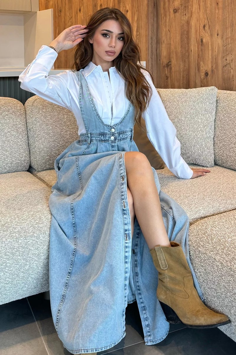 Gülseli Gulseli Women's Overalls Denim Jean Dress  - Image 1