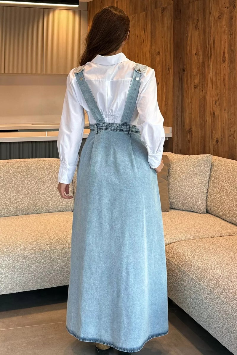 Gülseli Gulseli Women's Overalls Denim Jean Dress  - Image 2