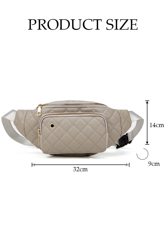 DUNISO - Crossbody Bag Waist Bag for Men and Women Waterproof Multipurpose Chest Shoulder Bag with Buckle Everyday Carry Bag Sling Bag for Travel Work Sports Gray Pack - Image 1