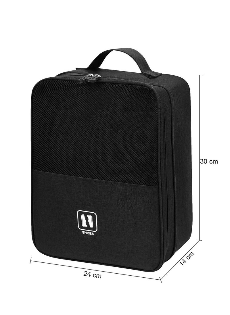Generic - Shoe Bag for Travel Holds 3 Pair of Shoes Travel Shoe Bag Waterproof Cationic Oxford Cloth Black Large Capacity Black Large Classic - Image 1