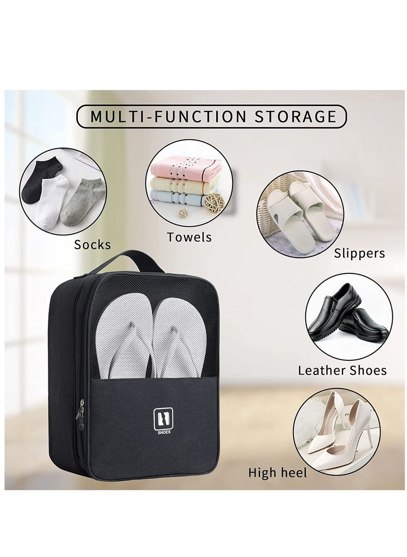 Generic - Shoe Bag for Travel Holds 3 Pair of Shoes Travel Shoe Bag Waterproof Cationic Oxford Cloth Black Large Capacity Black Large Classic - Image 1