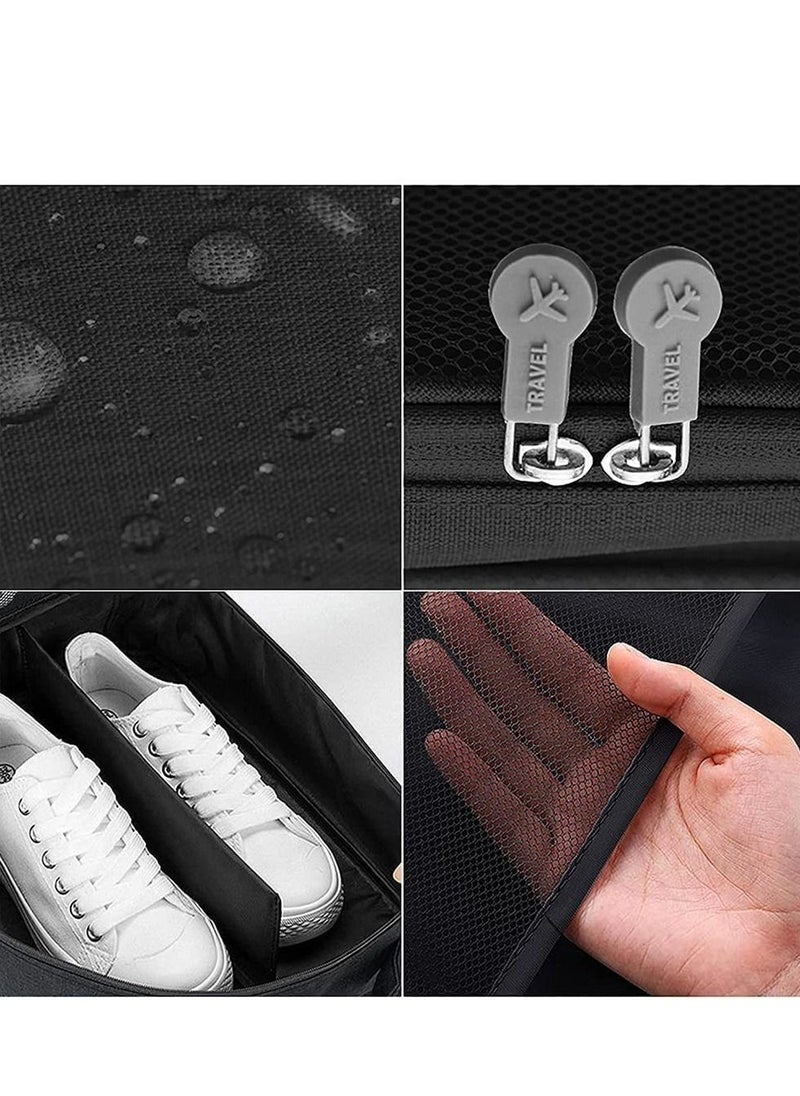 Generic - Shoe Bag for Travel Holds 3 Pair of Shoes Travel Shoe Bag Waterproof Cationic Oxford Cloth Black Large Capacity Black Large Classic - Image 1