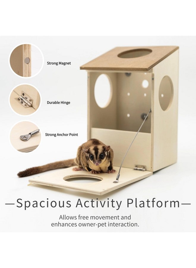 NEOUZA Sugar Glider Nest Nesting Box House for cage， Small Animal Accessories，Made of Wood, Easy to Clean，Toys Supplies - Image 2