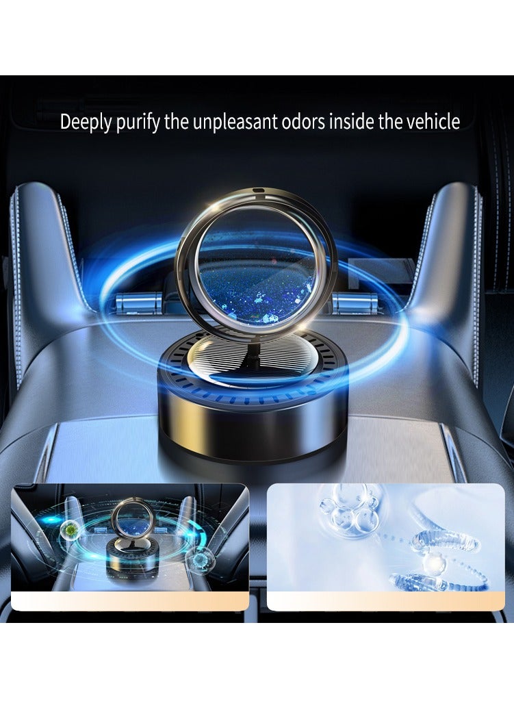 معطر هواء رملي شمسي للسيارة، ناشر عطر دوار يعمل بالطاقة الشمسية، زينة عطرية للسيارة والمنزل والمكتب - Image 2