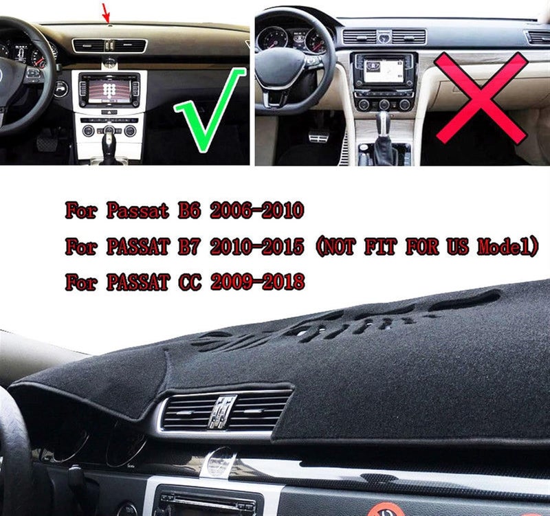 Wivplex LHD Car Dashboard Cover Mat for VW Passat - Image 4