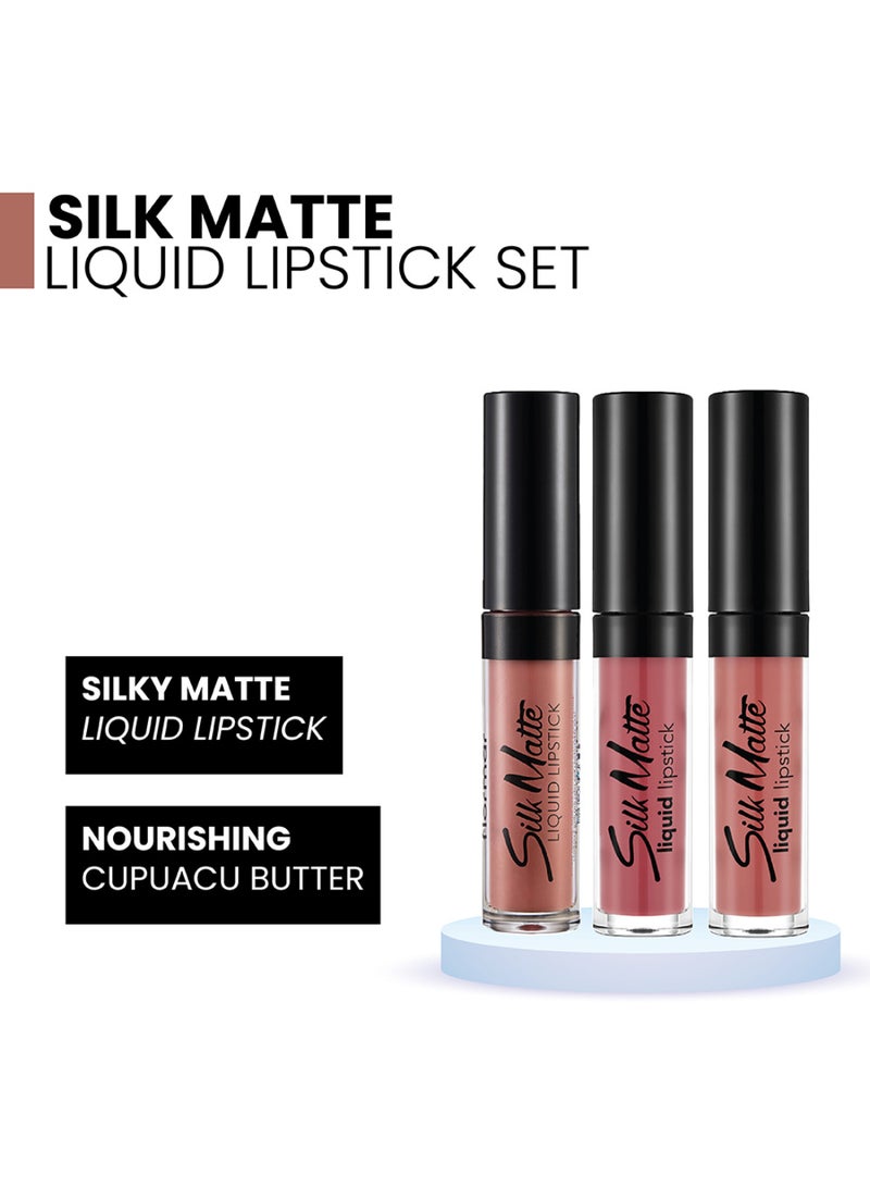 flormar أحمر شفاه سائل غير لامع من الحرير X3Pc - Image 1