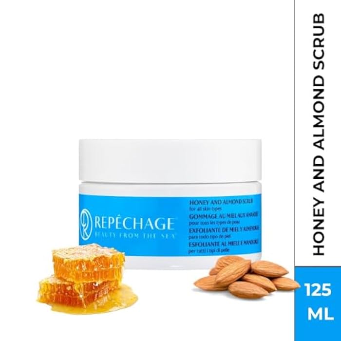 Repechage Honey and Almond Face Scrub For All Skin Types - Exfoliating Face Mask & Scrub Deeply Cleanses, Gentle Facial Exfoliator Helps Remove Blackheads & Unclog Pores, Softens Skin, 125mL / 0.5 oz. - Image 2