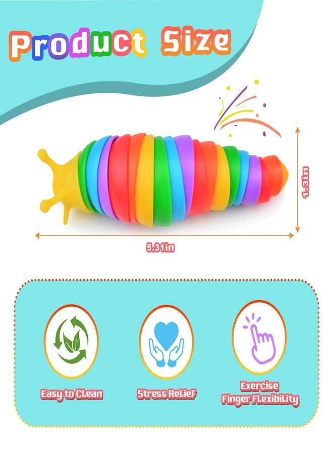 Cevioce 12 Pcs Toddler Party Favors for Kids 8-12 Fidget Toys Slug for Students Treasure Box Toys for Classroom Prizes Toddler Christmas Stocking Stuffers Gifts for Kids - Image 3