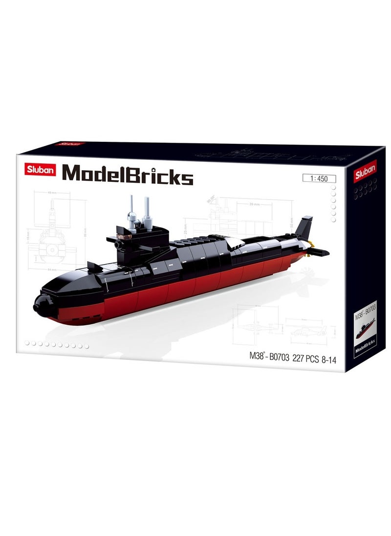 Sluban Sluban - Model Bricks Strategic Submarine 1/450 227 Pieces - M38-B0703  - Image 1
