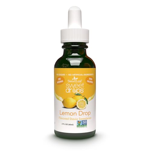 SweetLeaf Sweet Drops Flavored Stevia Liquid Sweetener Organic Stevia Extract Zero Calories Gluten Free Keto Friendly Non GMO Natural Flavor Sugar Alternative Lemon 2 Fl Oz Pack of 1 - Image 1