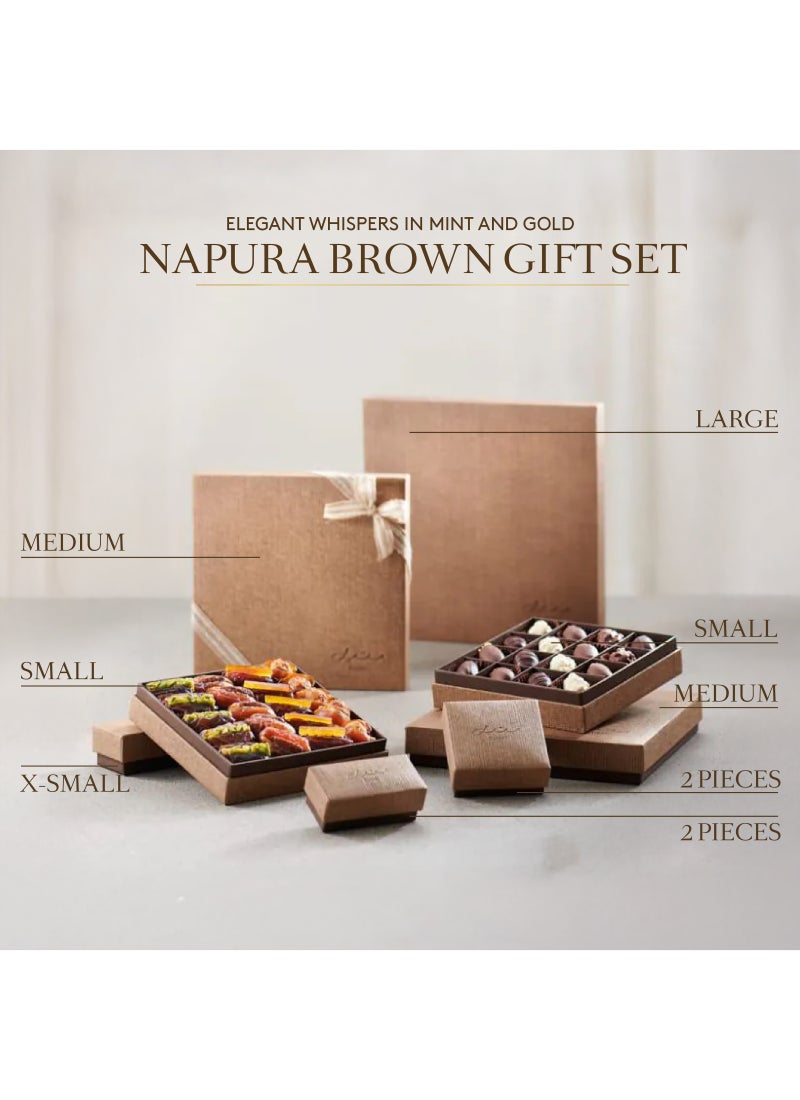 Bateel Napura Brown Large Gift Set Collection Premium Filled Dates 1 Box (960g) - Image 3