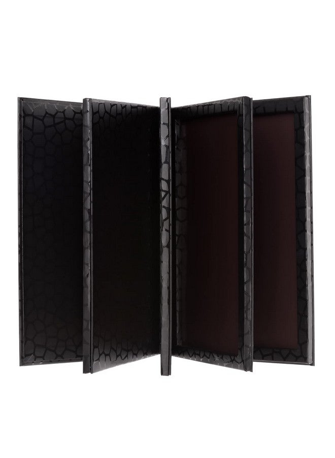 Allwon 4Layer Book Shaped Magnetic Palette Large Empty Makeup Palette Storage Box For Eyeshadow Lipstick Blush Powder (Black) - Image 3