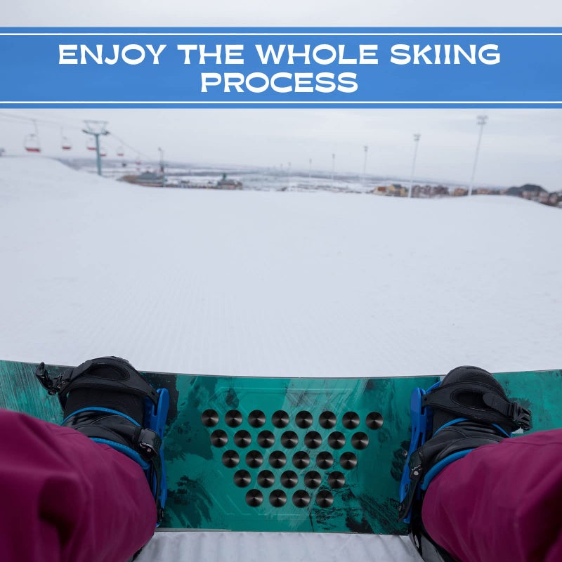 Hotop 40 Pcs Snowboard Stomp Pad Pyramid Studs Snowboard Stomp Practice Grip Pad Self Adhesive Rubber Clear Ski Provides Extra Grip for Snowboarding Practice Men Women - Image 3