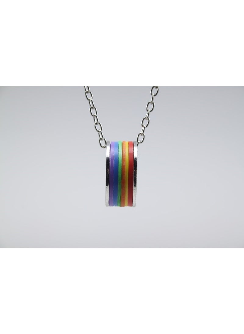 Ema - Rainbow Necklace Ring Accessory Stylish - Image 1