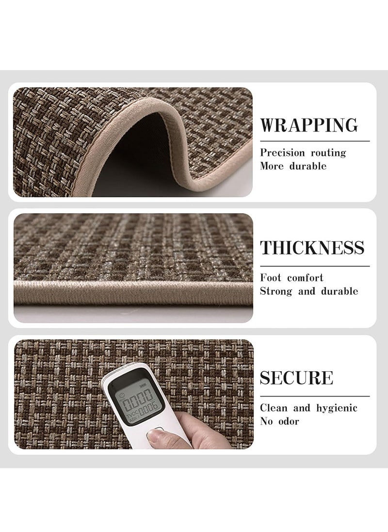 Sharpdo 2-Piece Kitchen Floor Mats Non-Slip, Woven Kitchen Floor Mats Absorb Water in Front of Sink, 45*120cm+45*70cm Durable Waterproof Washable Kitchen Floor Mats  - Image 5