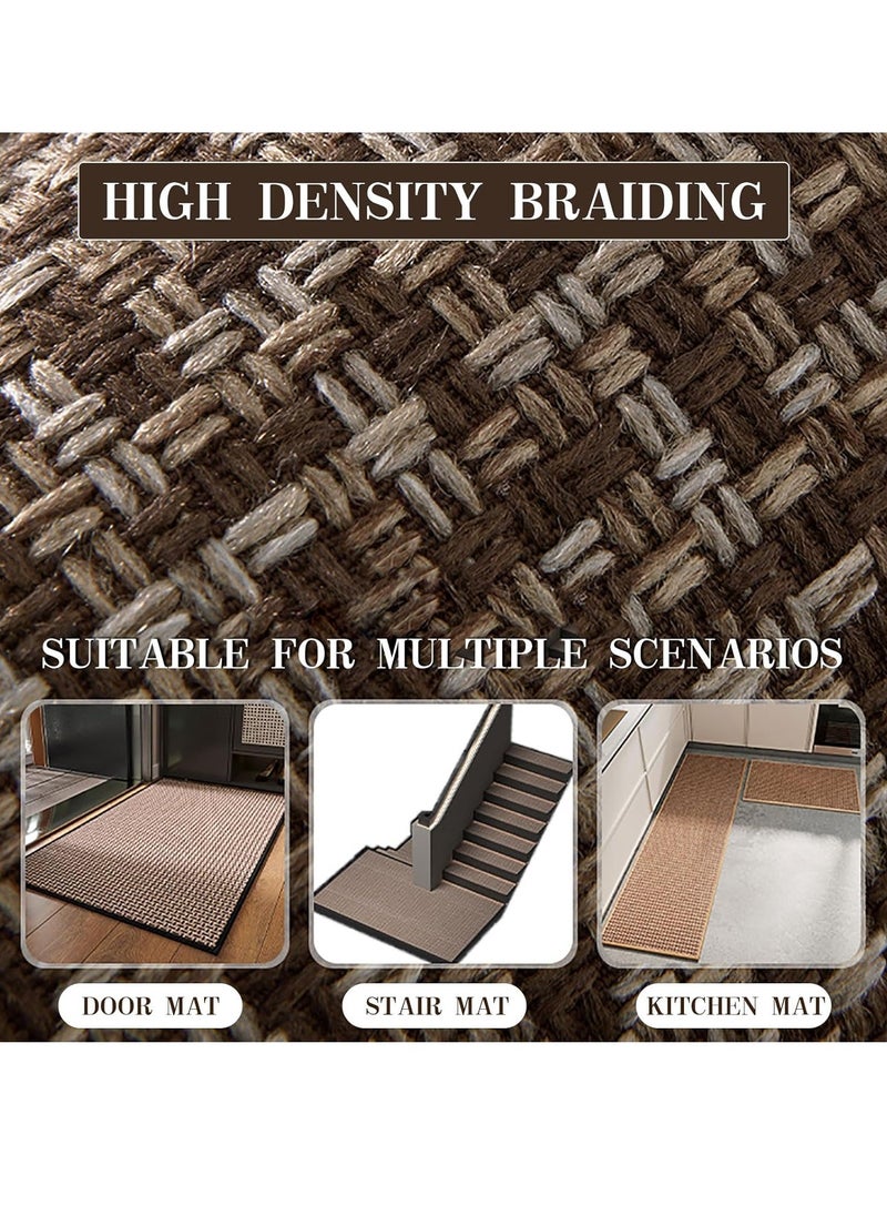 Sharpdo 2-Piece Kitchen Floor Mats Non-Slip, Woven Kitchen Floor Mats Absorb Water in Front of Sink, 45*120cm+45*70cm Durable Waterproof Washable Kitchen Floor Mats  - Image 2