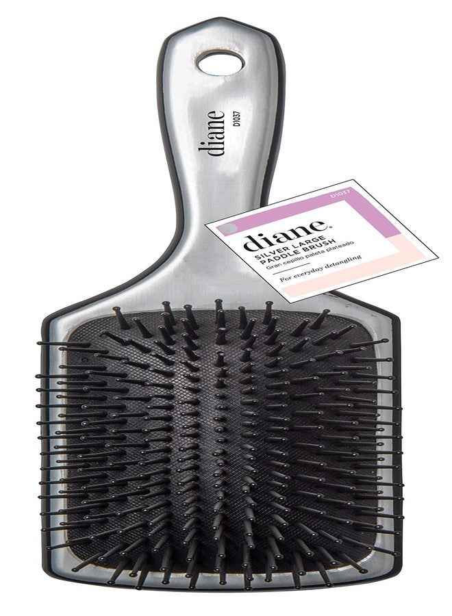 Diane Silver Cushion Paddle Brush, Large, 13 Row (D1037) - Image 2
