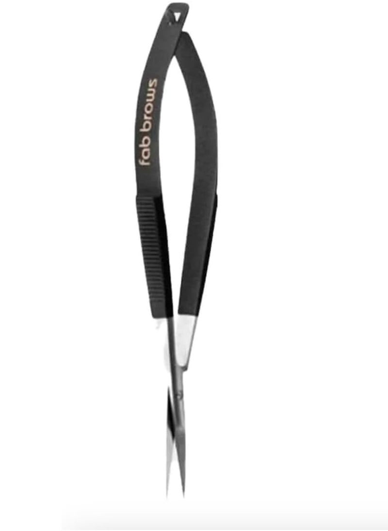 Fab Brows Soft Grip brow Trimmers | Brow Scissors for Women and Men | Precise & Sharp | Stainless Steel Tip Beauty Scissors | Eyebrow Grooming & Shaping | Brow Care | Eyelashes, Beard, & Nose Hair Trimmer  - Image 1