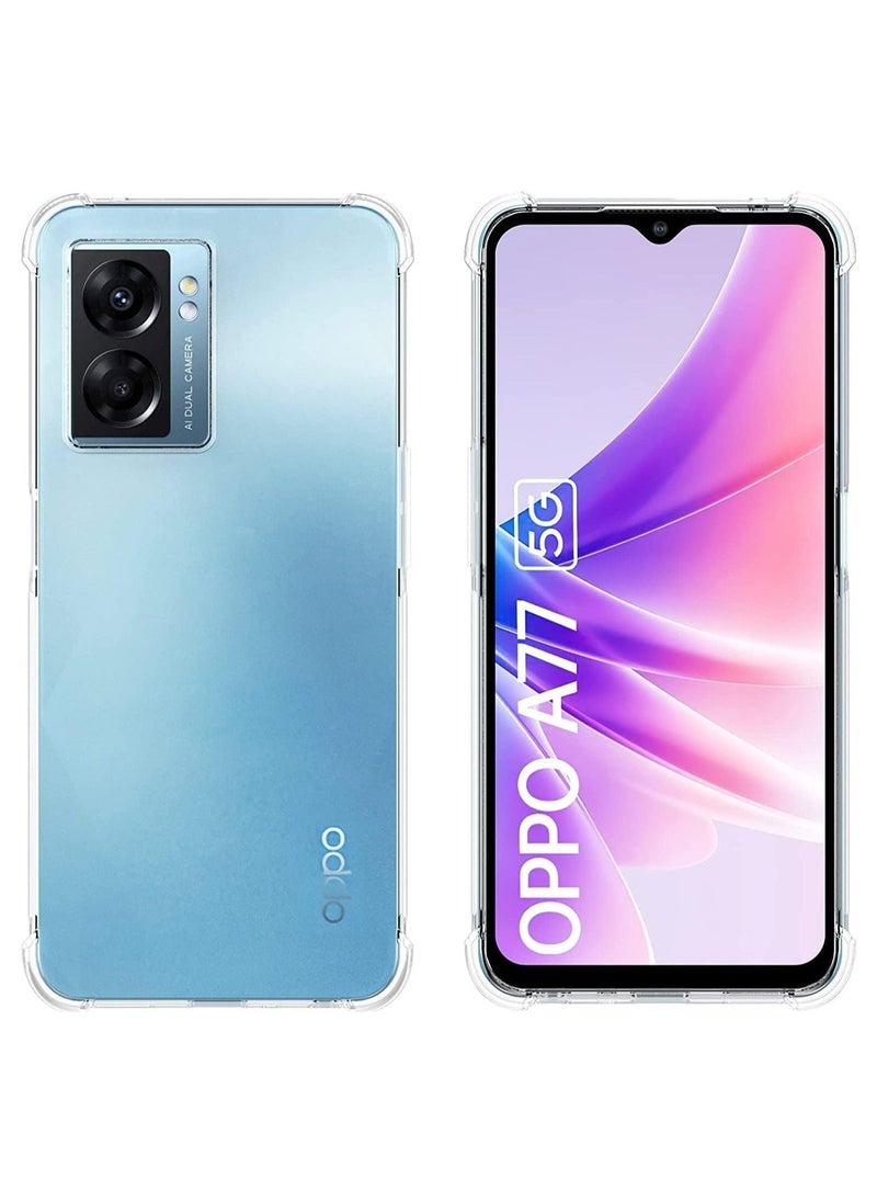 ELTRAZONE Case for OPPO A57 5G / OPPO A77 5G Clear Case Cover Soft Flexible Transparent Silicone TPU Back Cover Full Camera Protection with Shockproof Bumper Corner  - Image 3