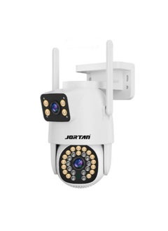 JORTAN Jortan 4MP Dual Lens WIFI PTZ Camera, Dual Monitoring, Full Color Night Vision, 2 way Talking, Motion Detection, IP66 Waterproof, PTZ Control, 24/7 surveillance Camera, 