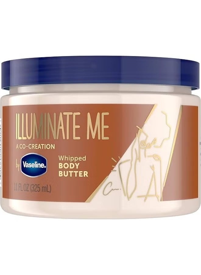 Vaseline Illuminate Me Body Butter Whipped Body Butter Created For Melanin Rich Skin Provides 24 Hour Moisturization For Dry Skin 11 oz