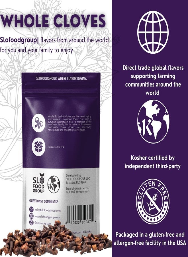 Slofoodgroup قرنفل كامل منتقى يدويًا من مجموعة سلو فود، 1 أونصة من القرنفل الكامل - Image 4